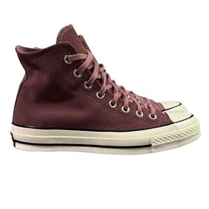 High-Top Suede Sneakers in Mauve Pink - Women's Casual Fashion